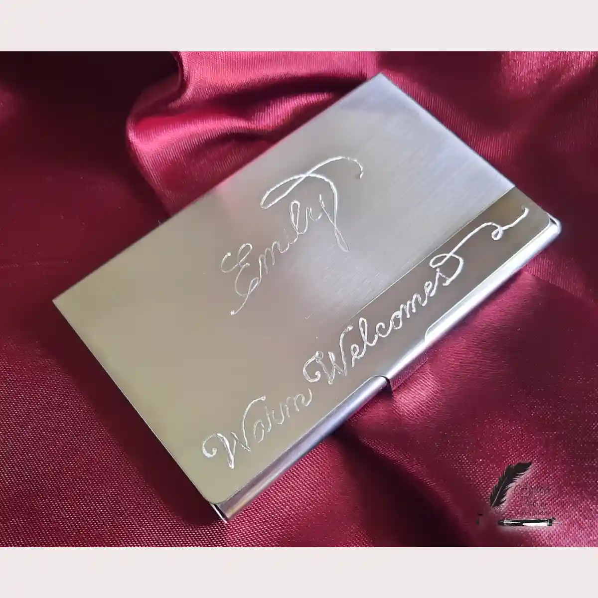 Engraved Business Card Holder