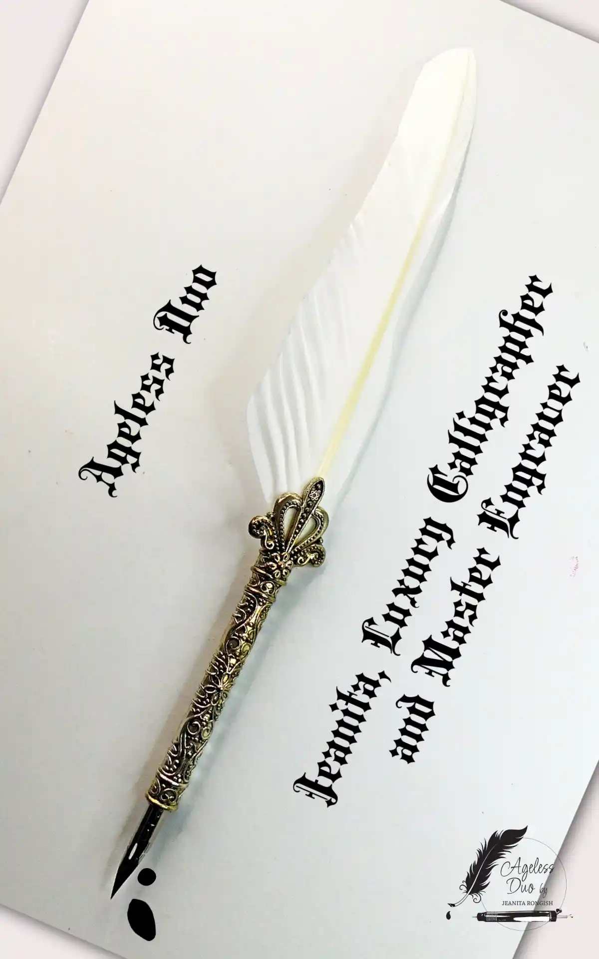 Jeanita Rongish | Hand Calligraphy with a Dip Pen Jeanita Rongish creating hand calligraphy with a traditional dip pen